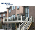 Aluminium Post Handrail Powder Coated Aluminum Glass Railing